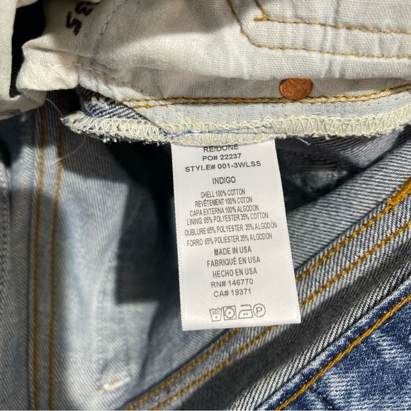 RE/DONE Crop Low Slung Jeans Reconstructed Levi’s - Picture 15 of 16